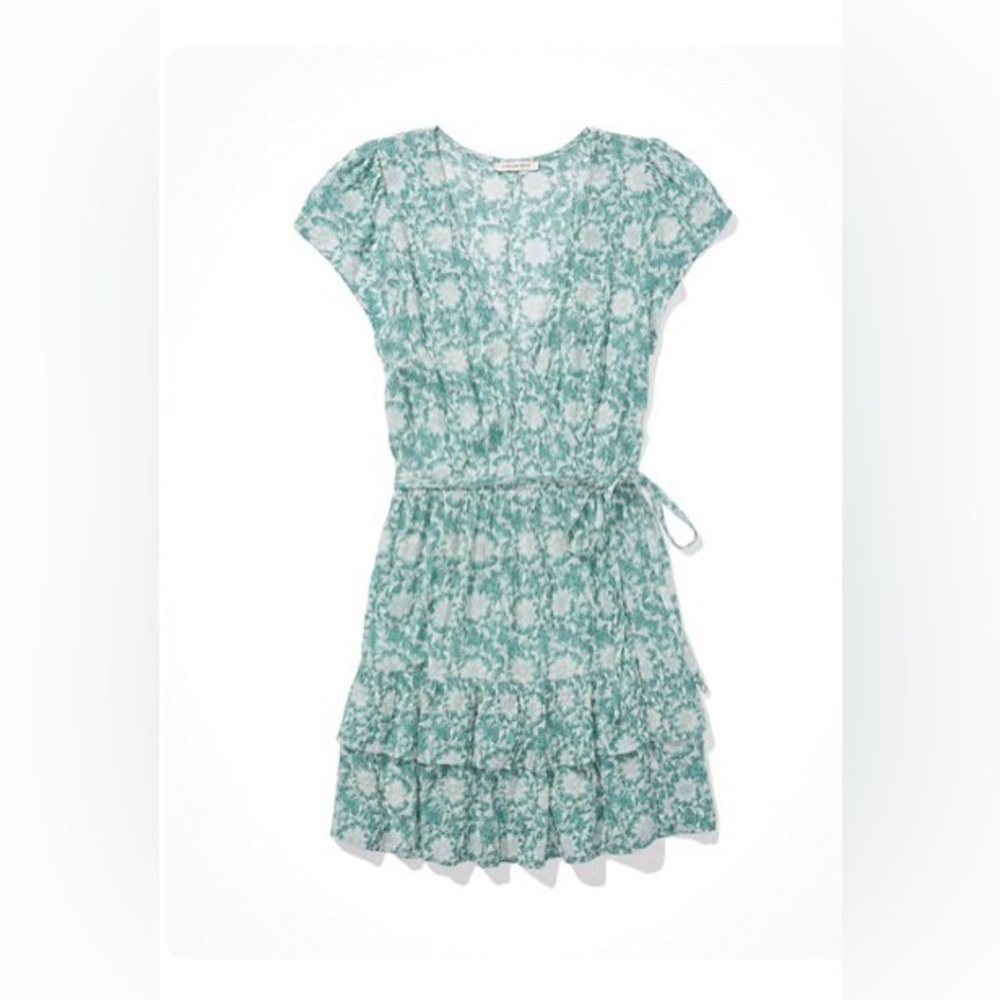 American Eagle Dress with Ruffles and Tie